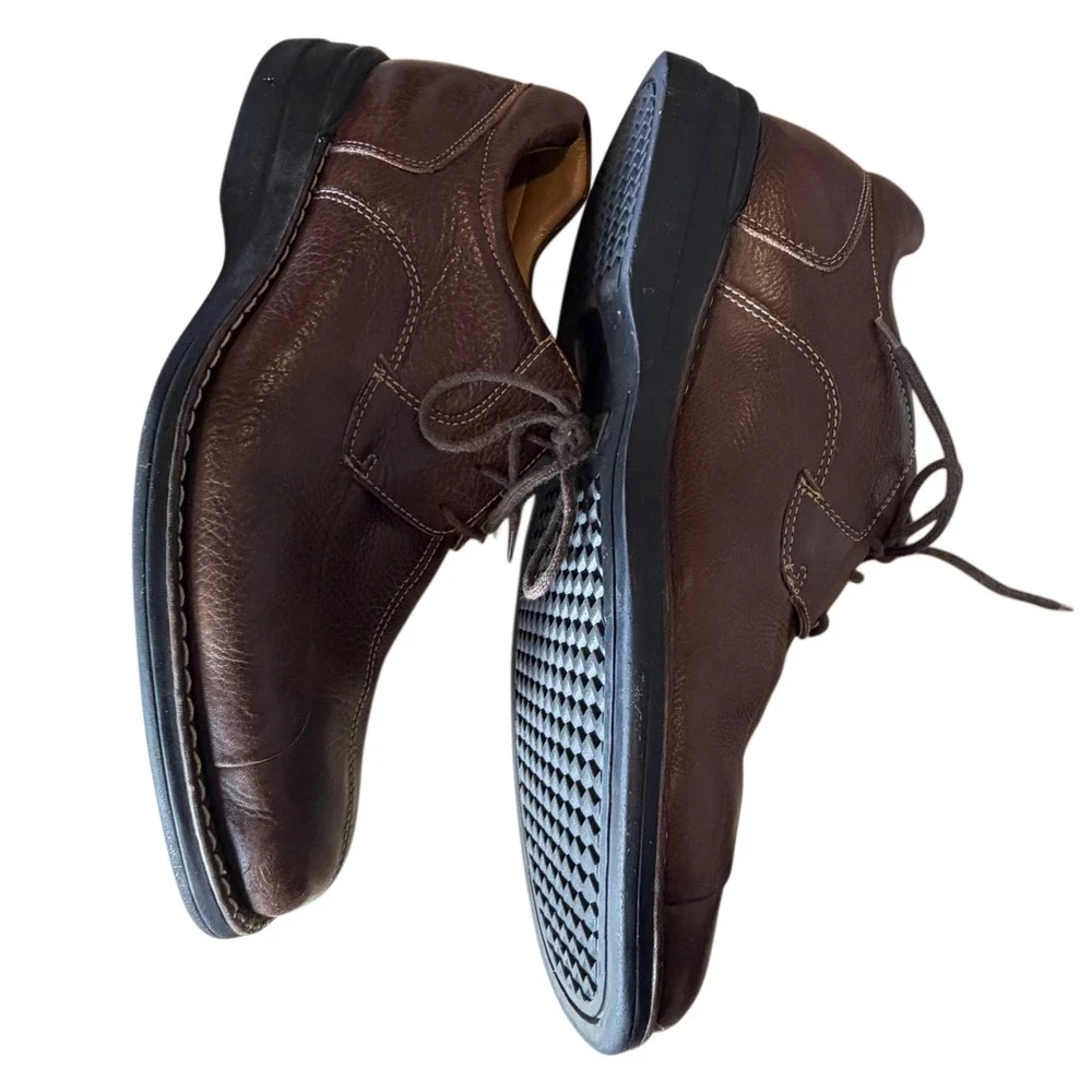Johnston & Murphy Brown Leather Comfort Oxford Shoes Men's 10M Casual USA
